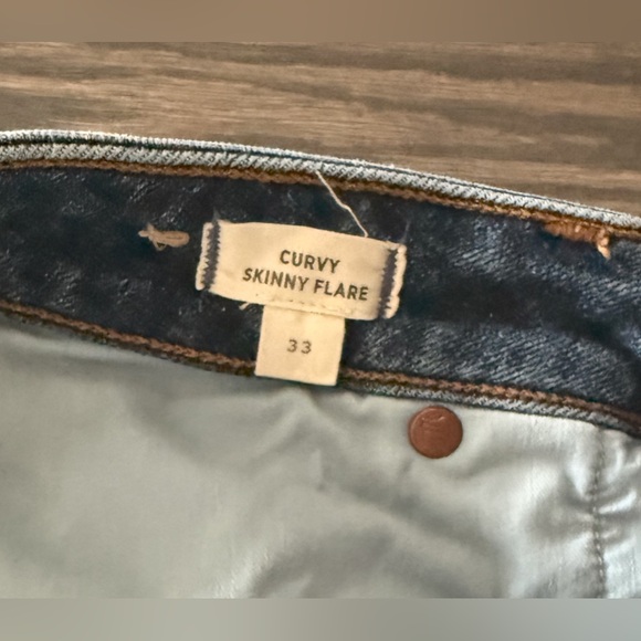 Madewell Curvy Skinny Flare Jeans in Alvord Wash: Instacozy Edition Size 33 EUC - Picture 9 of 10